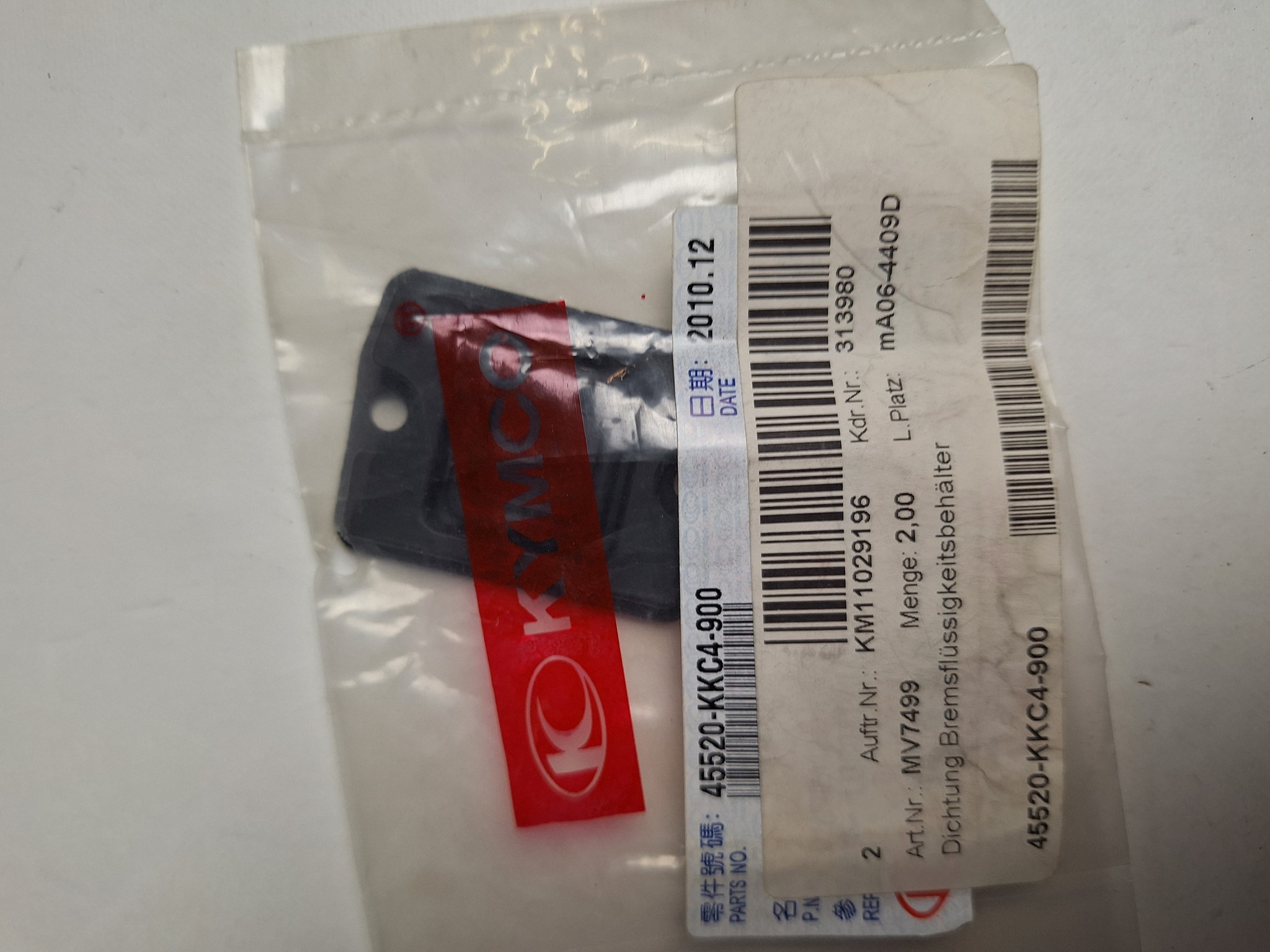 Picture of Kymco  MXU300R 4T EUROII  DICHTUNG BREMSFLÜSSIGKEITSBEHÄTER  45520-KKC4-900